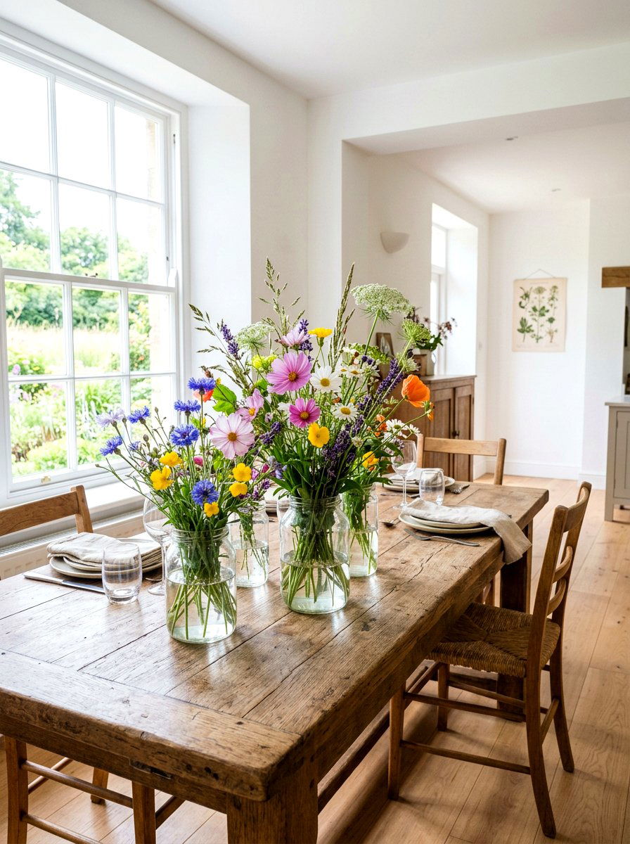 Wildflower Centerpiece - 25 Spring Wedding Shower Decor Ideas