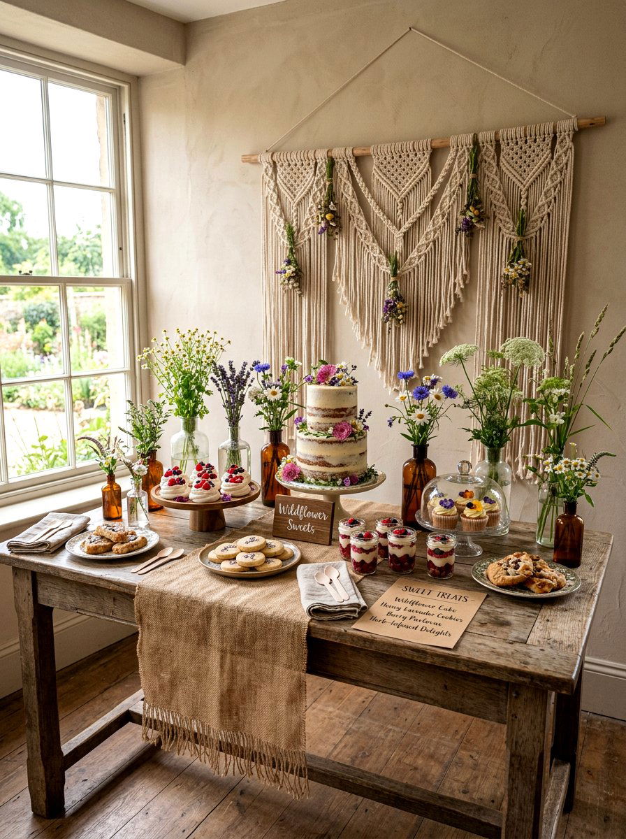 Wildflower Dessert Table - 25 Spring Sprinkle Party Decor Ideas