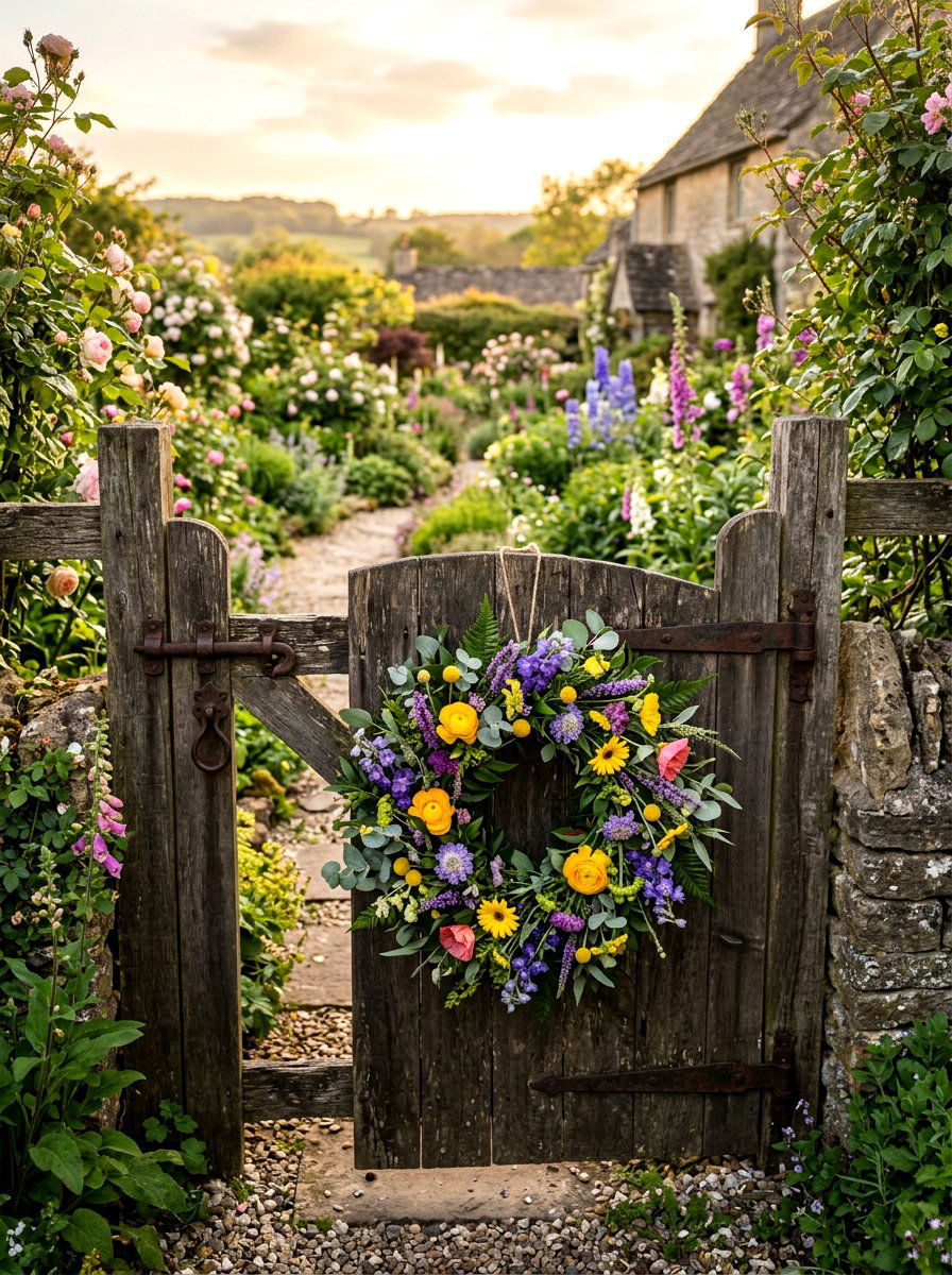 Wildflower Eucalyptus Wreath