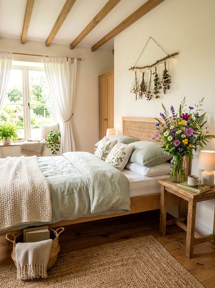 Wildflower Floral Arrangement - 25 Spring Bedroom Decor Ideas