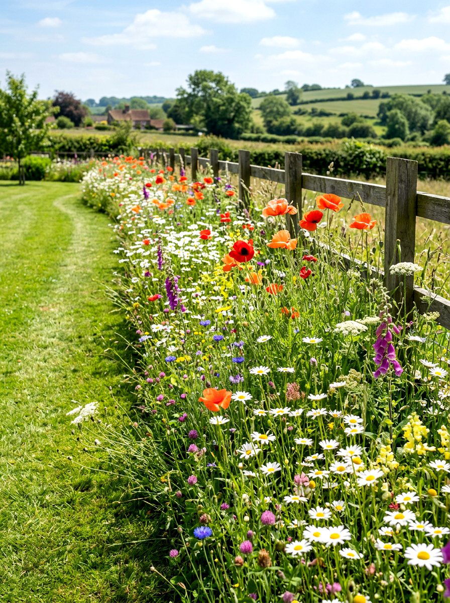 Wildflower Garden Border - 25 Spring Garden Nook Decor Ideas