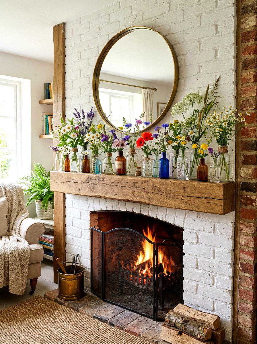 Wildflower Glass Bottle Collection - 25 Spring Floral Centerpiece Ideas