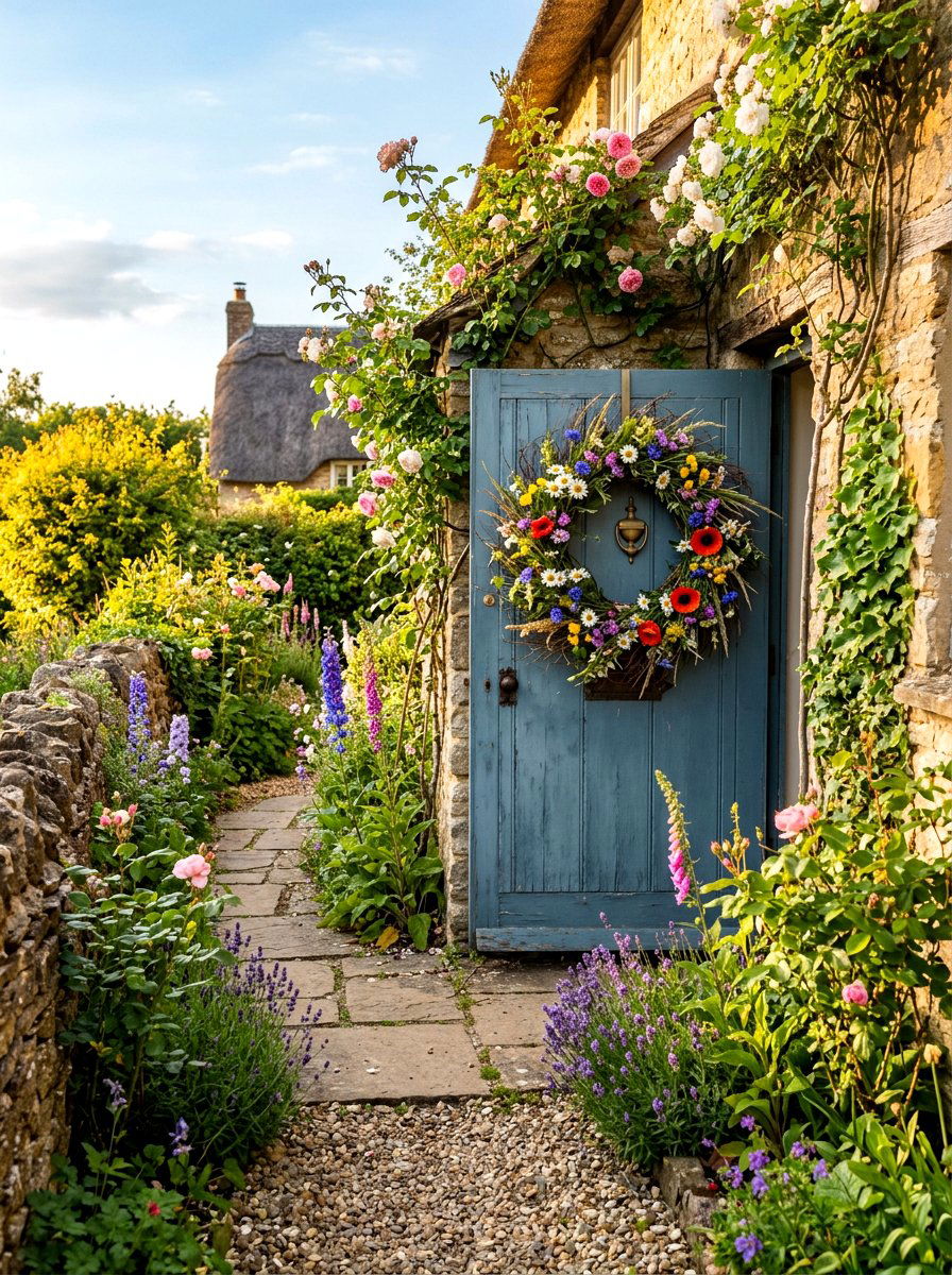 Wildflower Grapevine Wreath - 25 Spring Grapevine Wreath Ideas