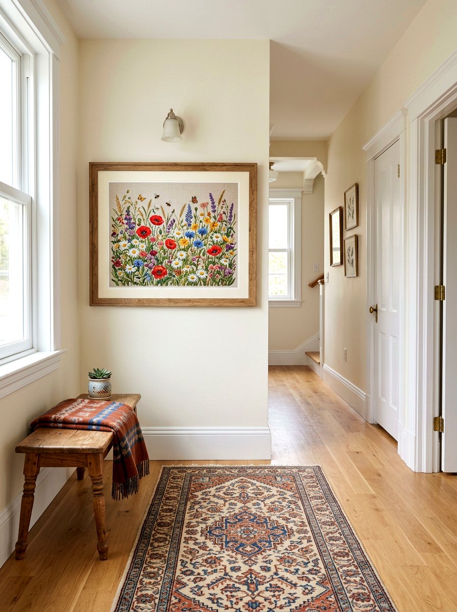 Wildflower Meadow Frame - 25 Spring Cross Stitch Decor Ideas