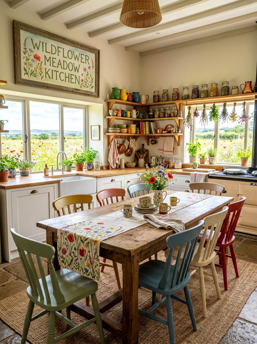 Wildflower Meadow Kitchen - 25 Spring Kitchen Sign Ideas