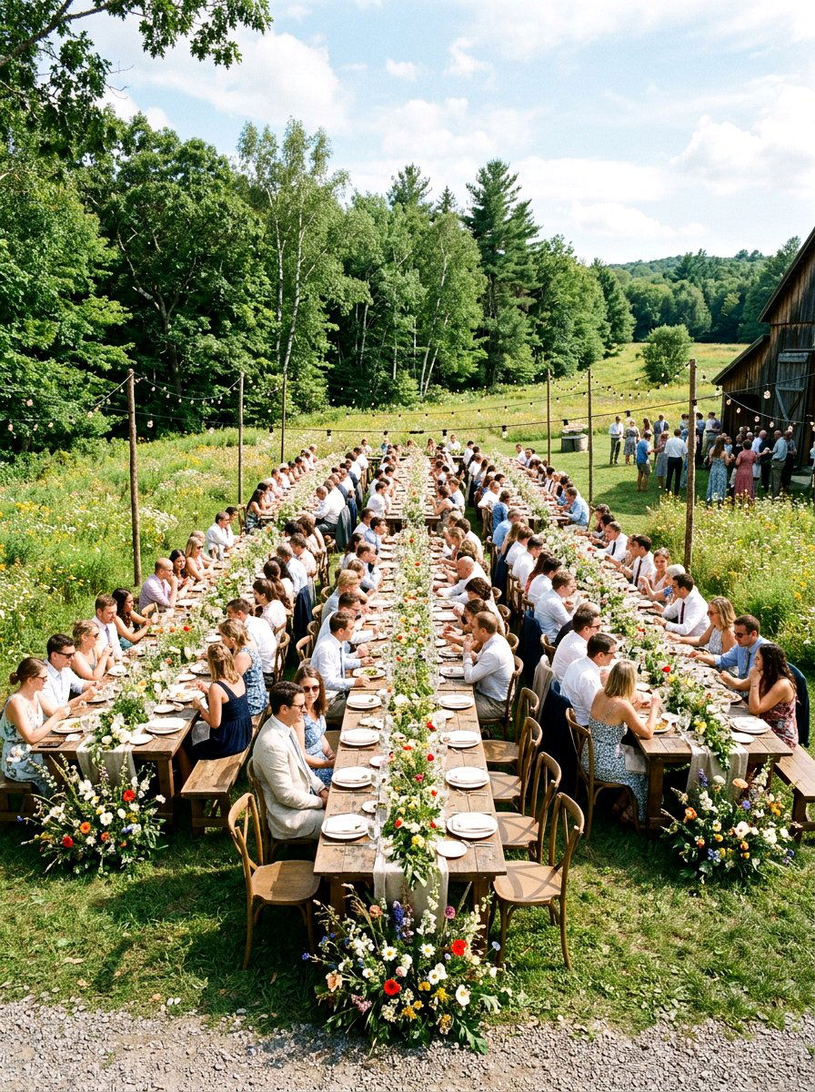 Wildflower Meadow Runner - 25 Spring Wedding Garland Ideas