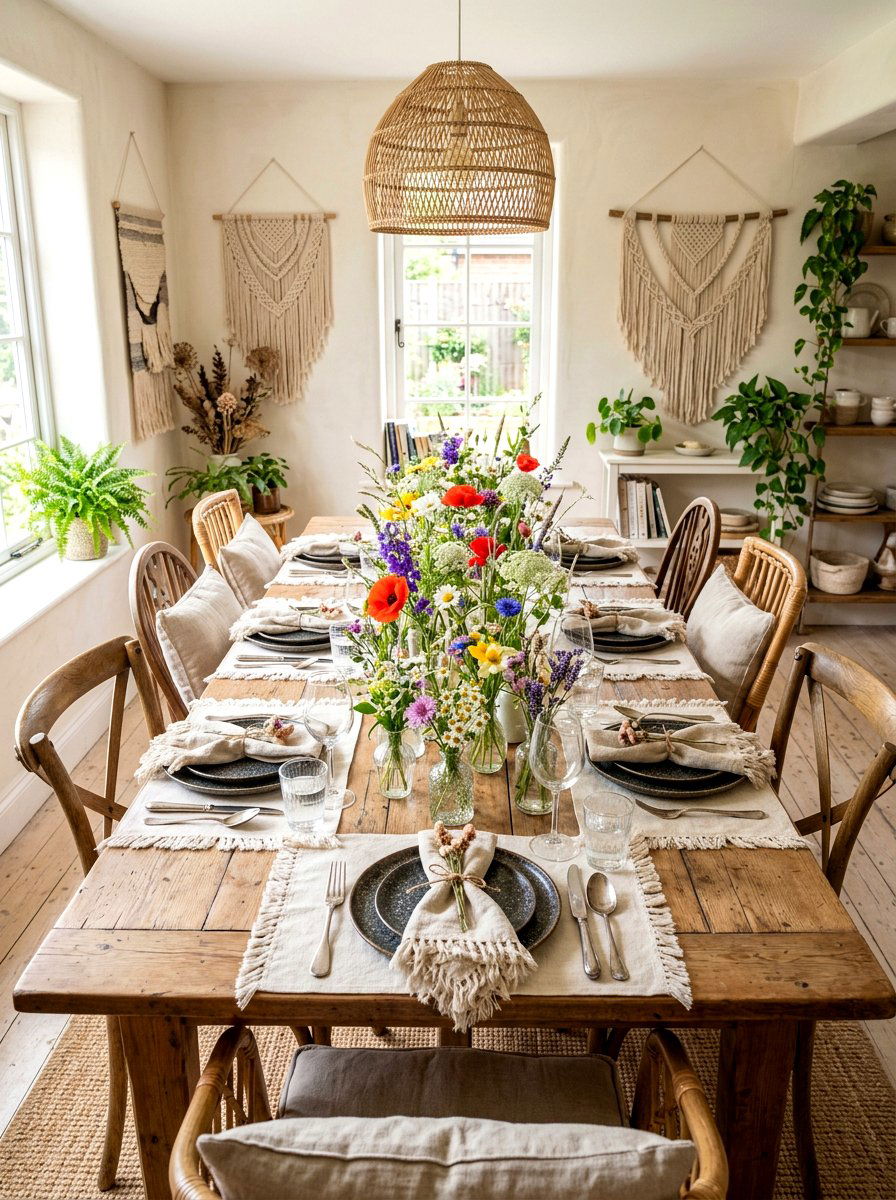 Wildflower Meadow Table - 25 Spring Table Arrangement Ideas