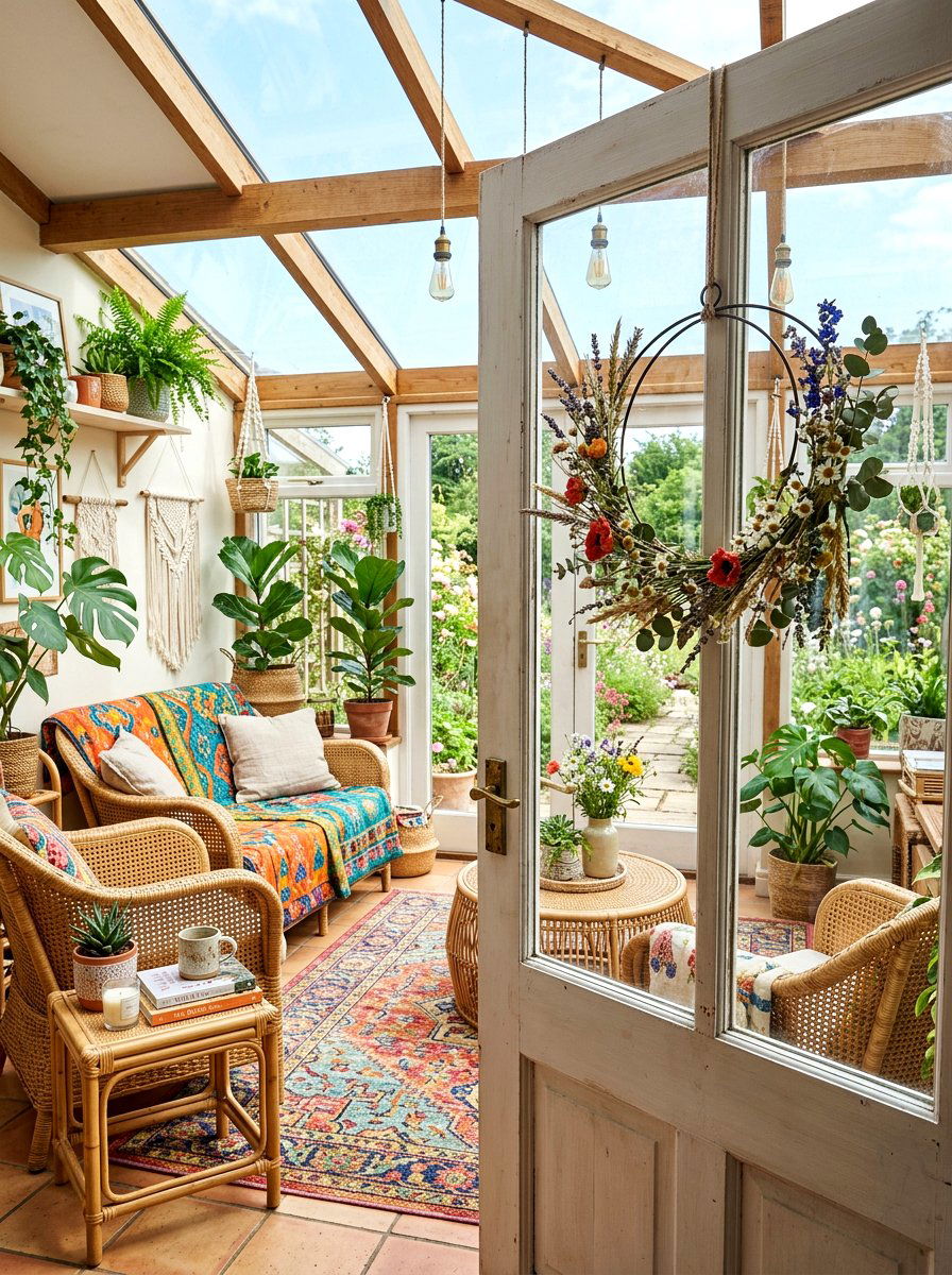 Wildflower Metal Ring Wreath - 25 Spring Asymmetrical Wreath Ideas