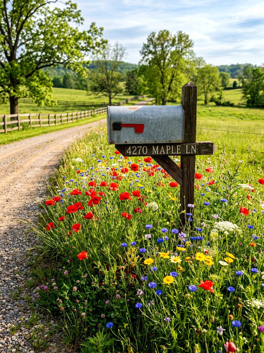 Wildflower Patch - 25 Spring Mailbox Garden Ideas