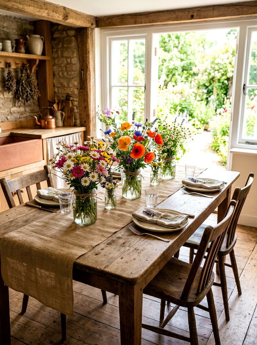 Wildflower garden table - 25 Spring Mother's Day Table Ideas