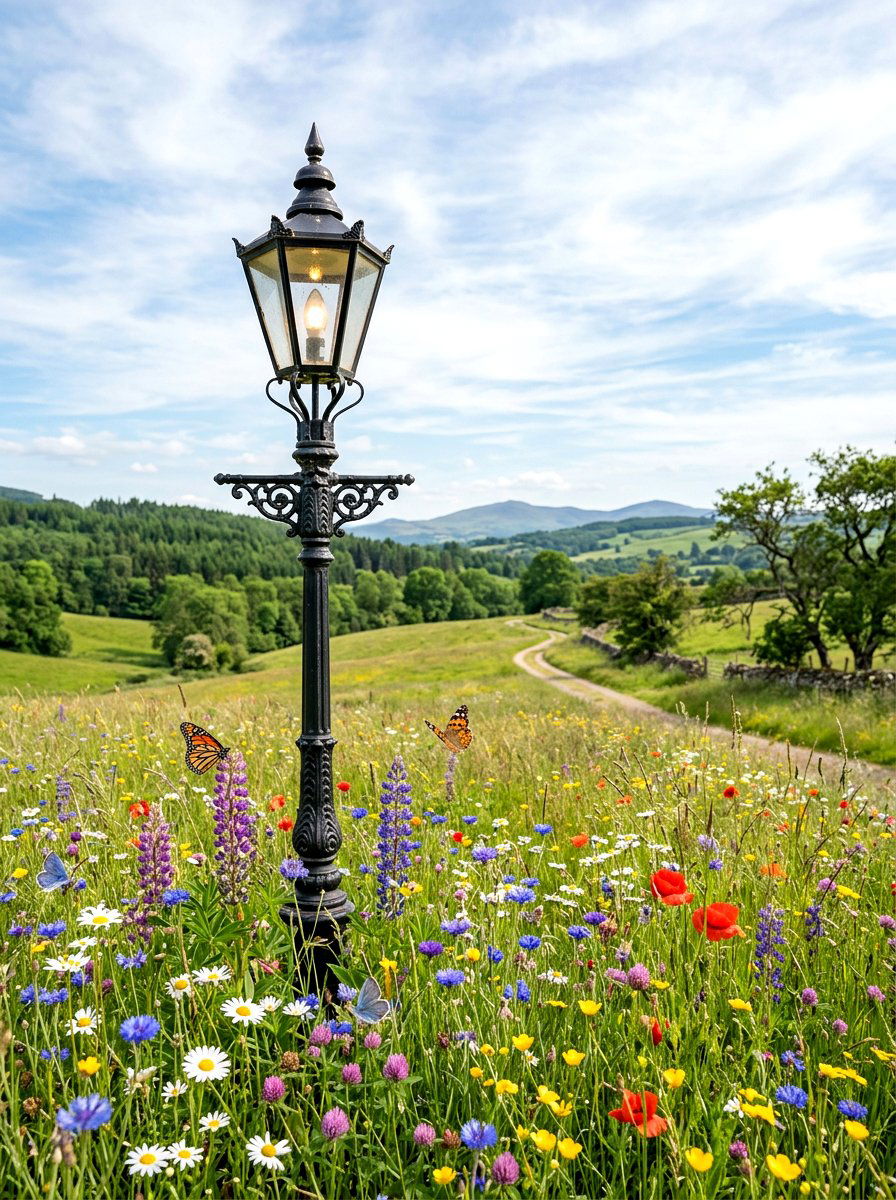 Wildflower lamp post - 25 Spring Lamp Post Decor Ideas
