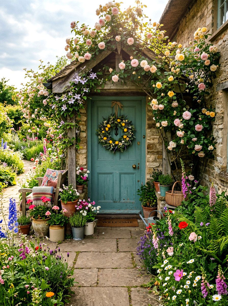 Wildflower lemon wreath - 25 Spring Lemon Wreath Ideas