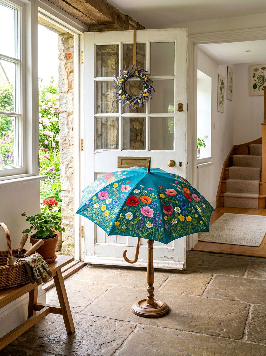 Wildflowers In Spring Umbrella - 25 Spring Umbrella Wreath Ideas