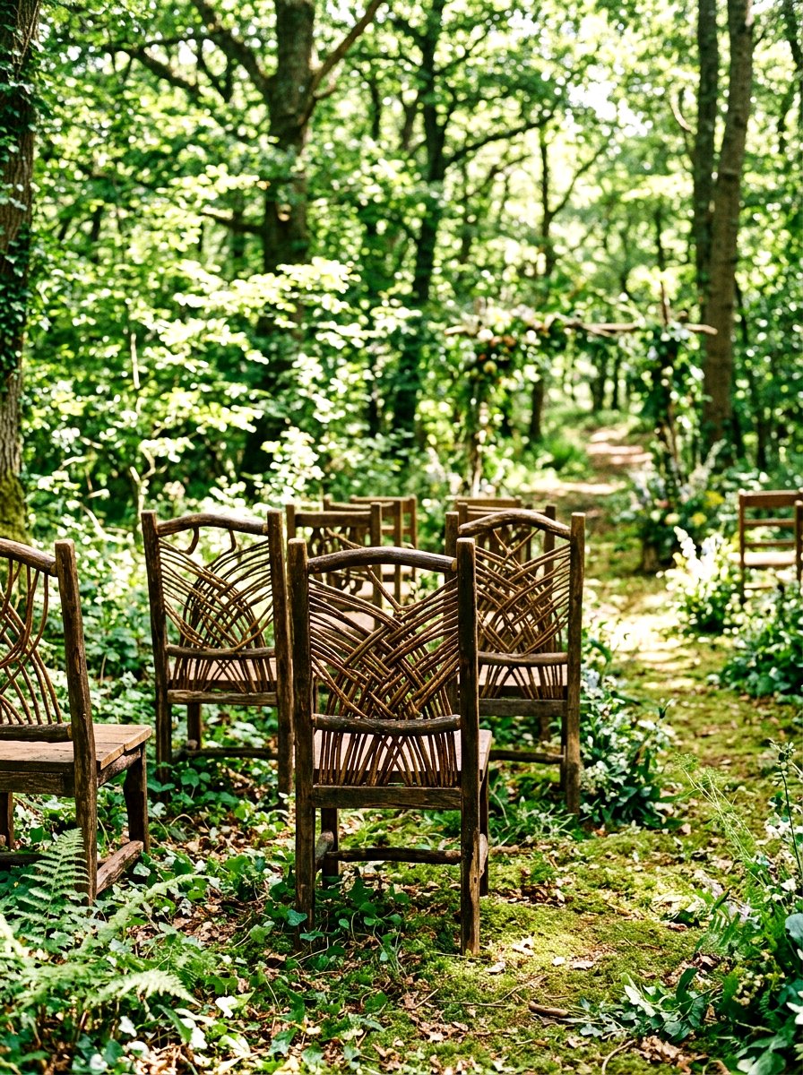 Willow Branch Weave - 25 Spring Wedding Chair Decor Ideas