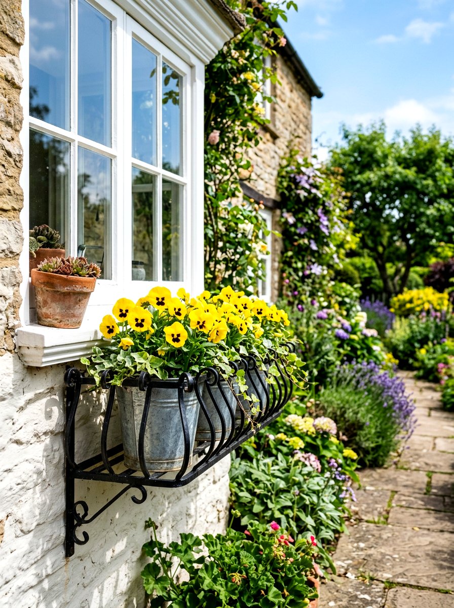 Window Box Flower Bucket - 25 Spring Flower Bucket Ideas
