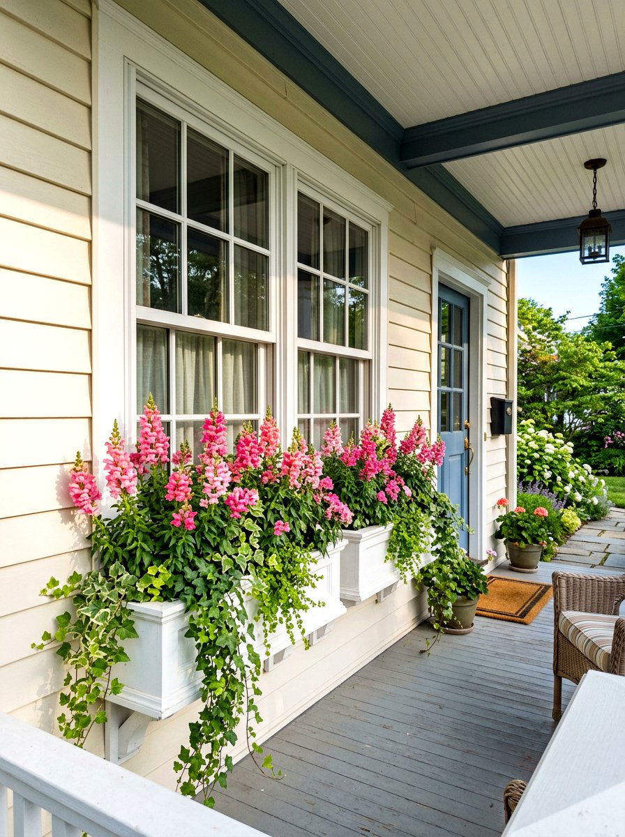 Window Box Flowers - 25 Front Porch Spring Decor Ideas