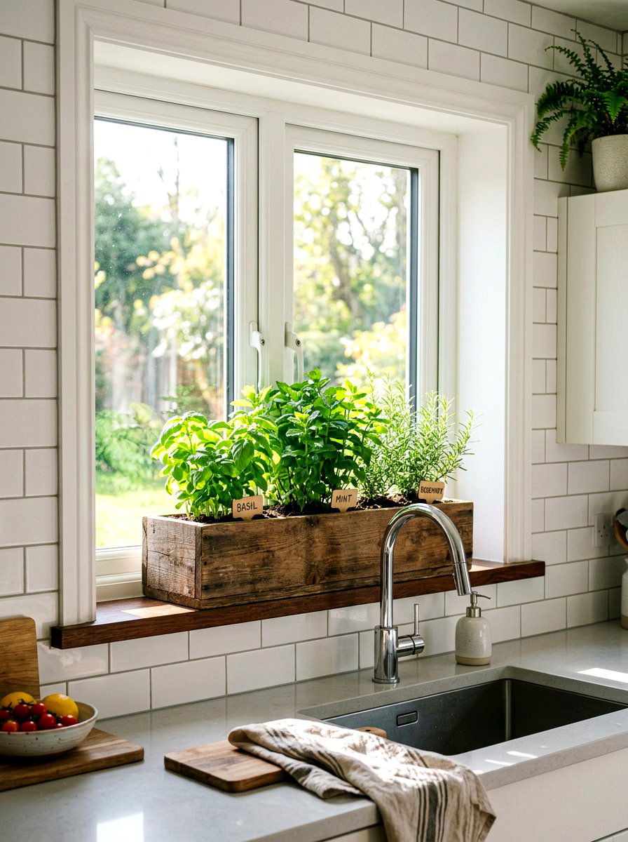 Window Box Herb Garden - 25 Spring Craft Ideas for Adults