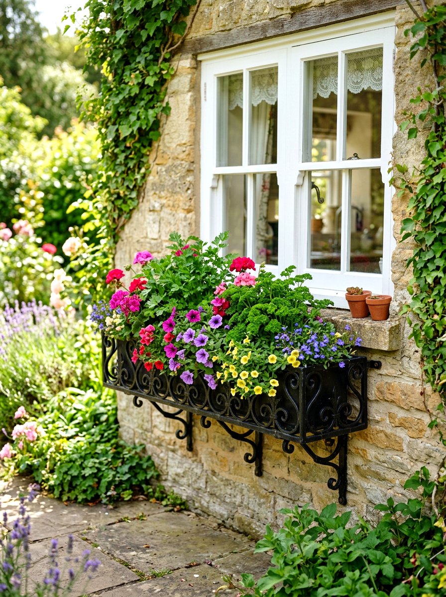 Window Box Planter - 25 Spring Herb Garden Decor Ideas