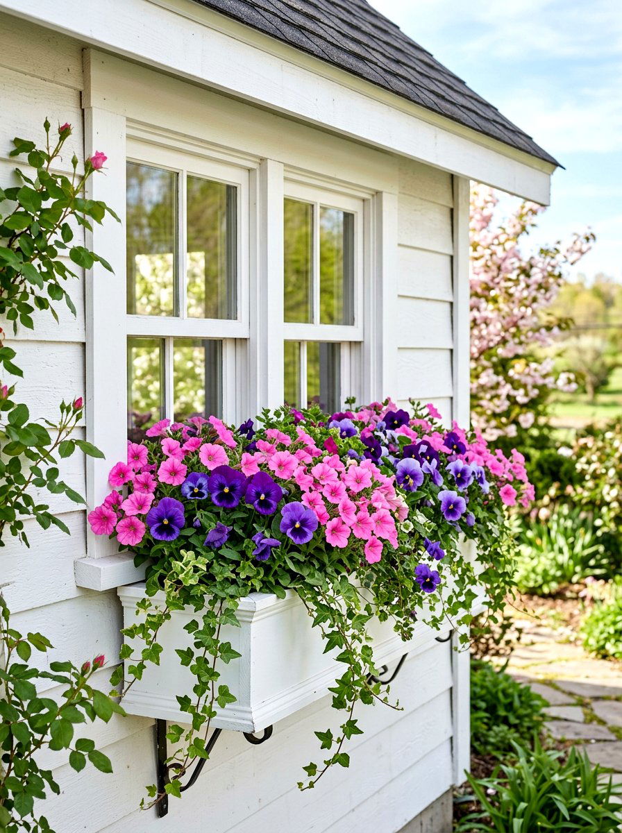 Window Box Spring Flowers - 25 Spring Garden Planter Ideas