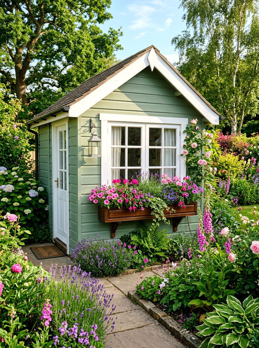 Window Box - 25 Spring She Shed Decor Ideas