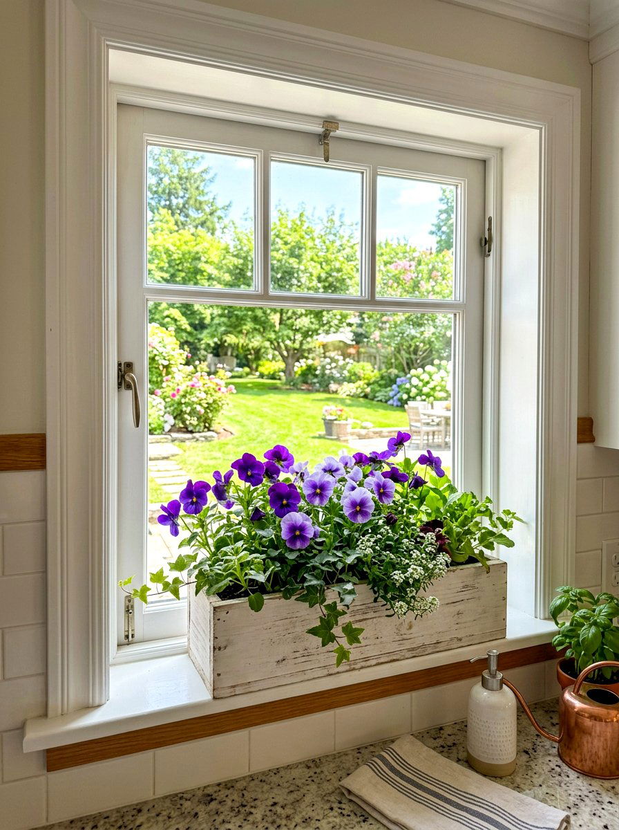 Window Flower Box - 25 Spring Decorating Ideas on a Budget
