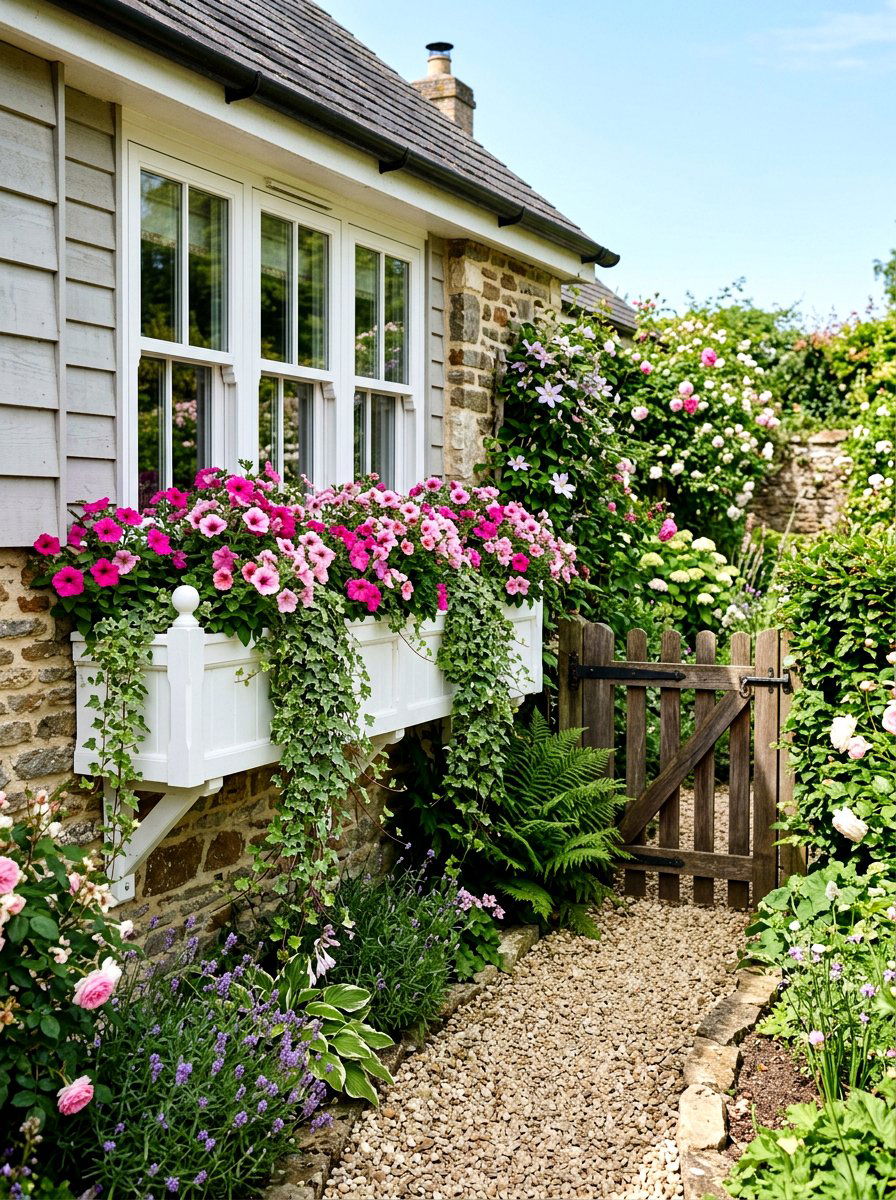 Window Flower Box - 25 Spring Side Yard Decor Ideas