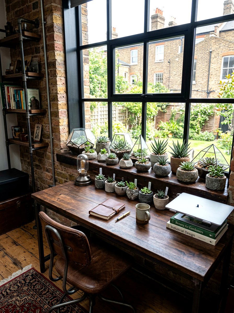 Window Succulent Display - 25 Spring Window Decor Ideas