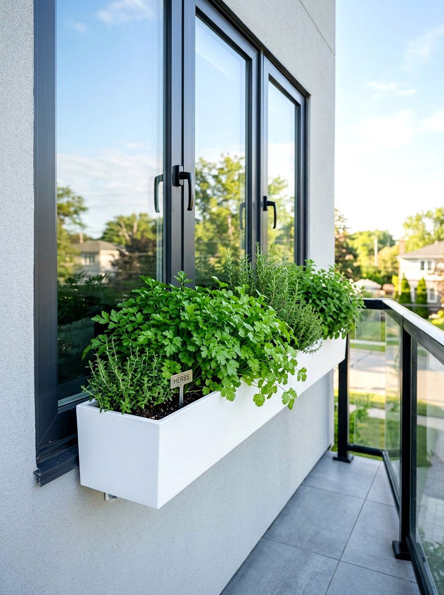 Window box herb garden - 25 Spring Balcony Herb Garden Ideas