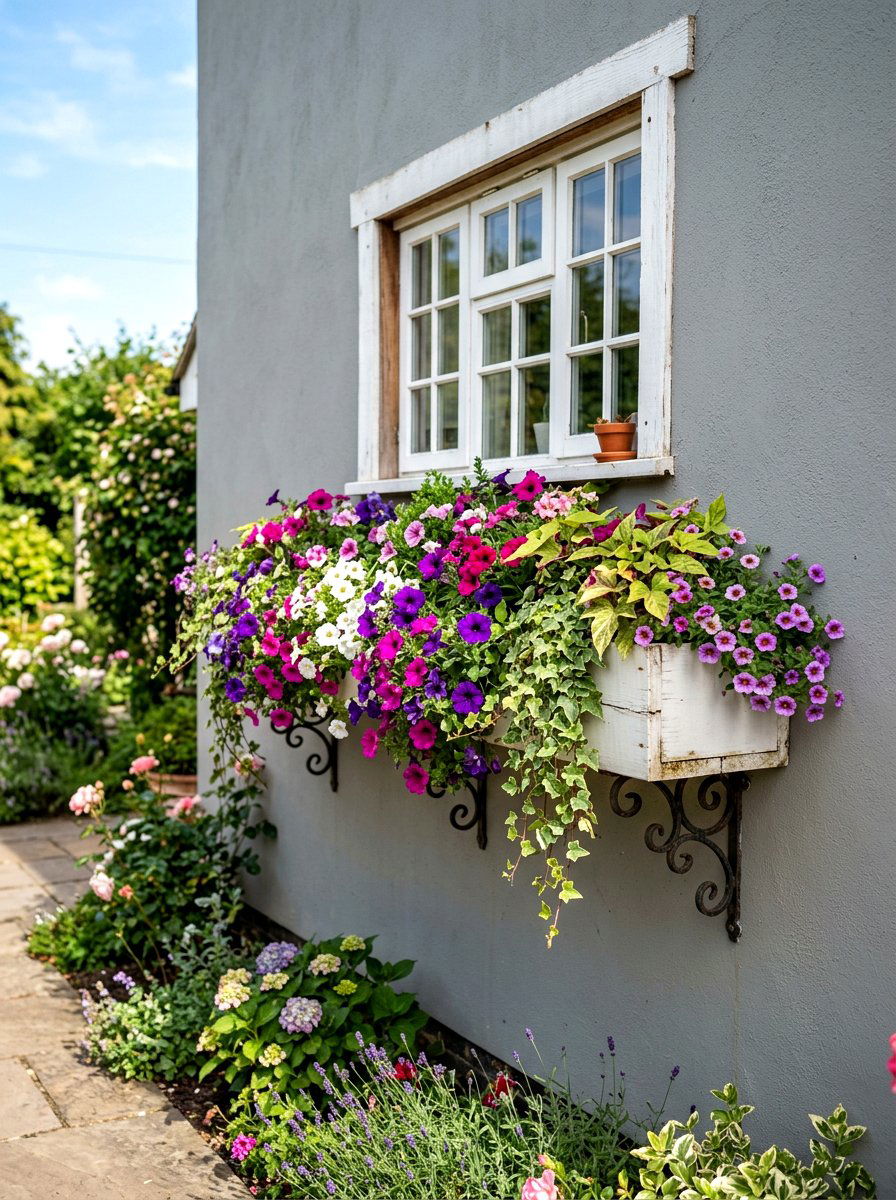 Window box wall decor - 25 Spring Garden Wall Decor Ideas