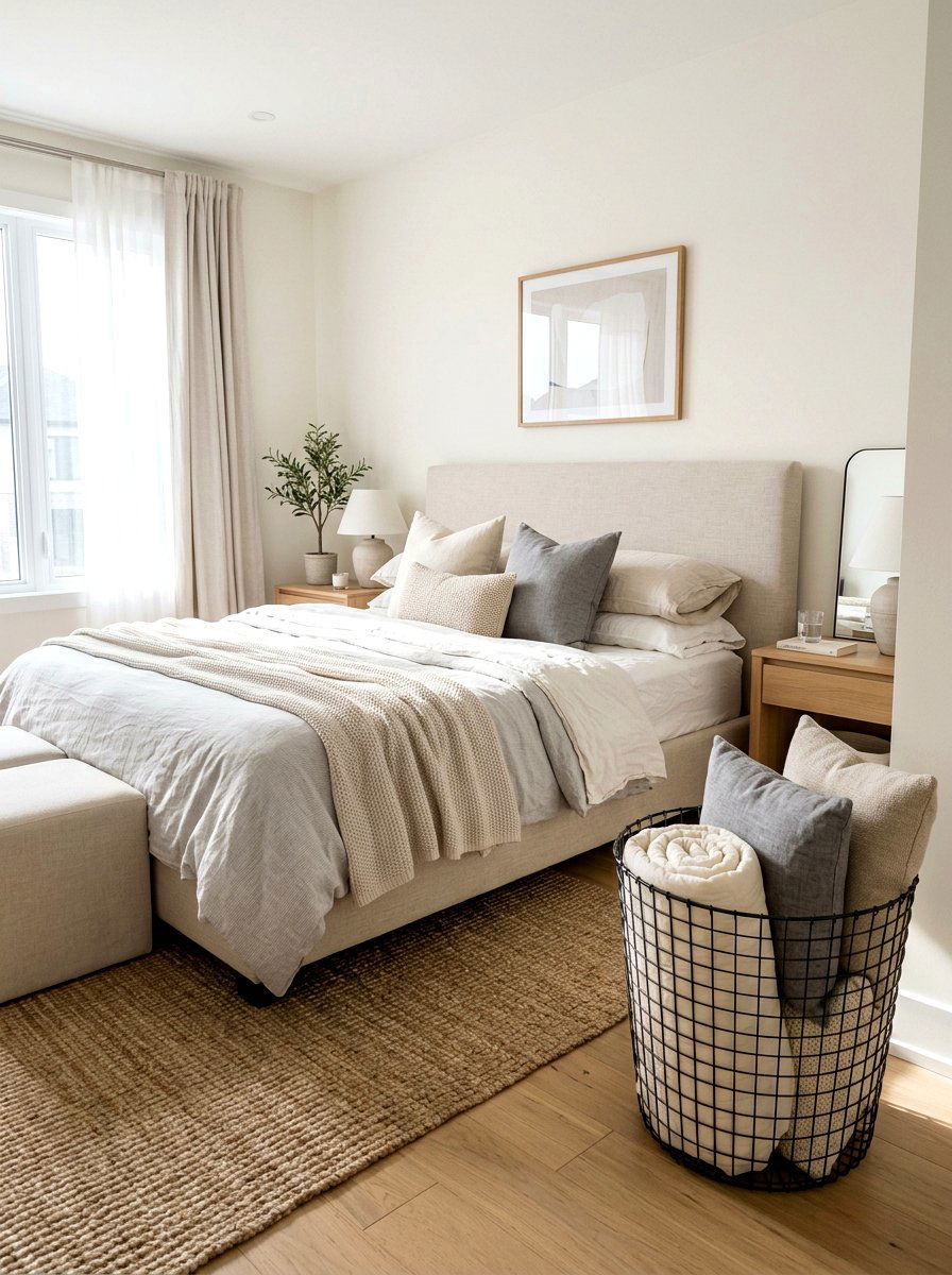 Wire Basket Bedroom Blankets - 25 Spring Wire Basket Decor Ideas