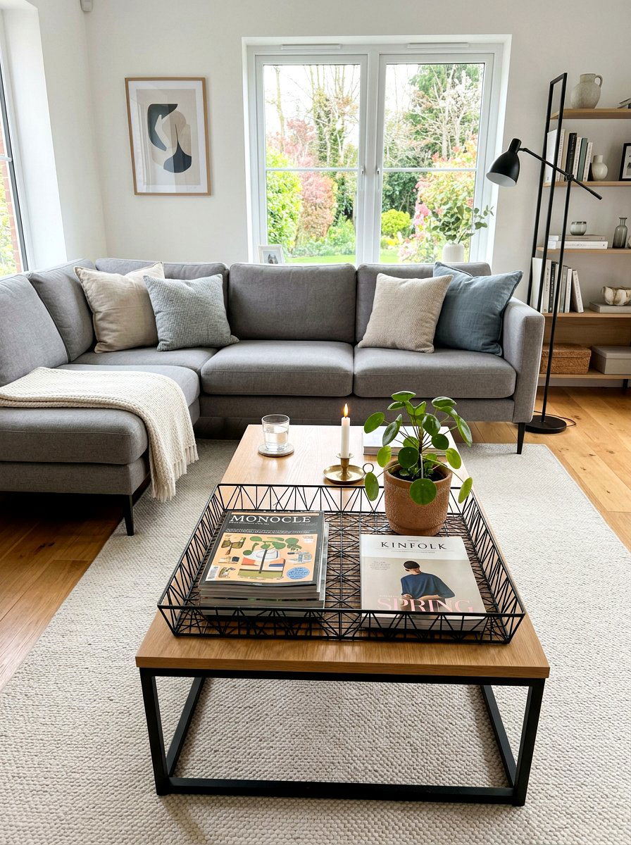 Wire Basket Coffee Table Tray - 25 Spring Wire Basket Decor Ideas