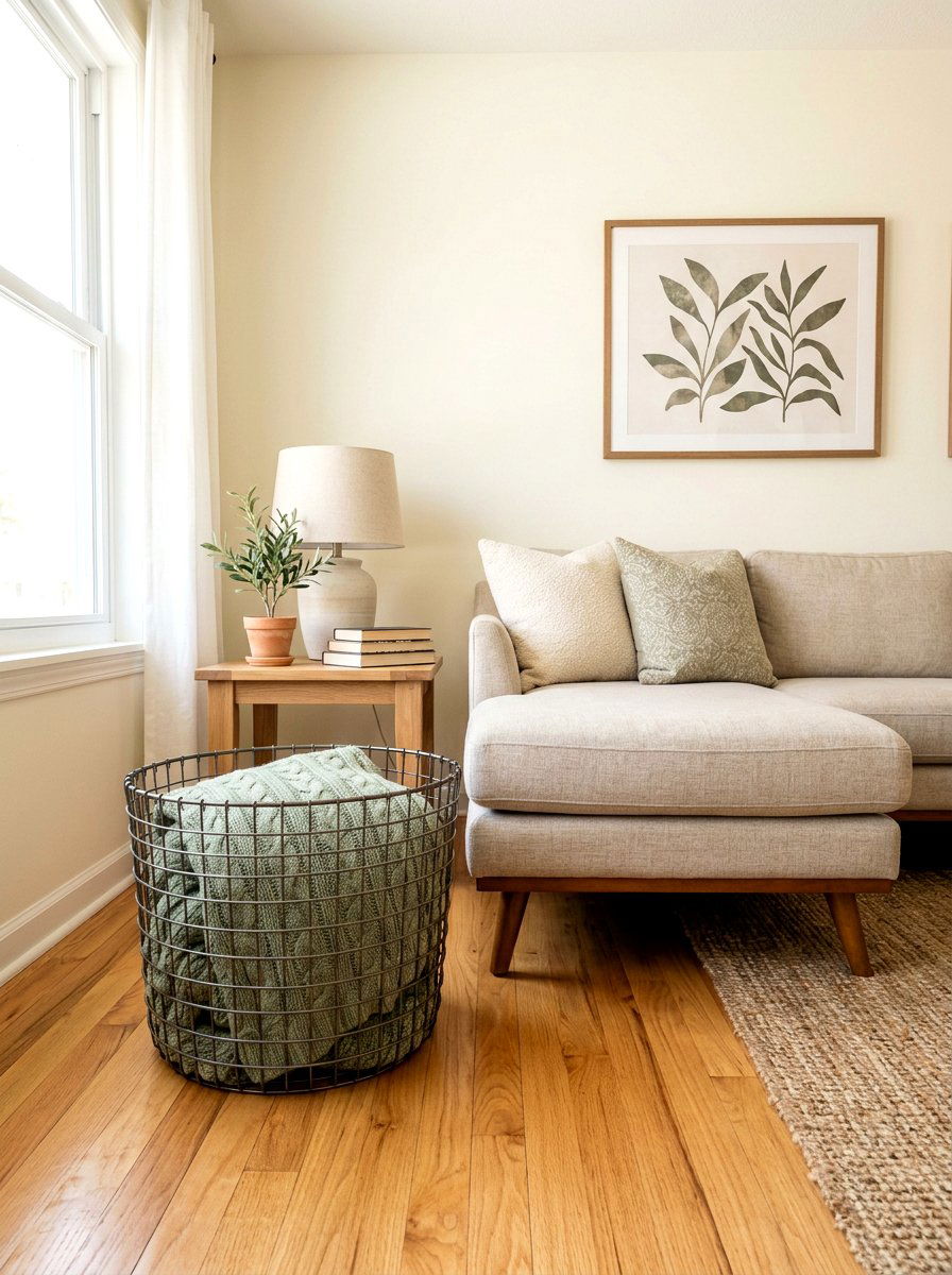 Wire Basket Living Room Throw - 25 Spring Wire Basket Decor Ideas