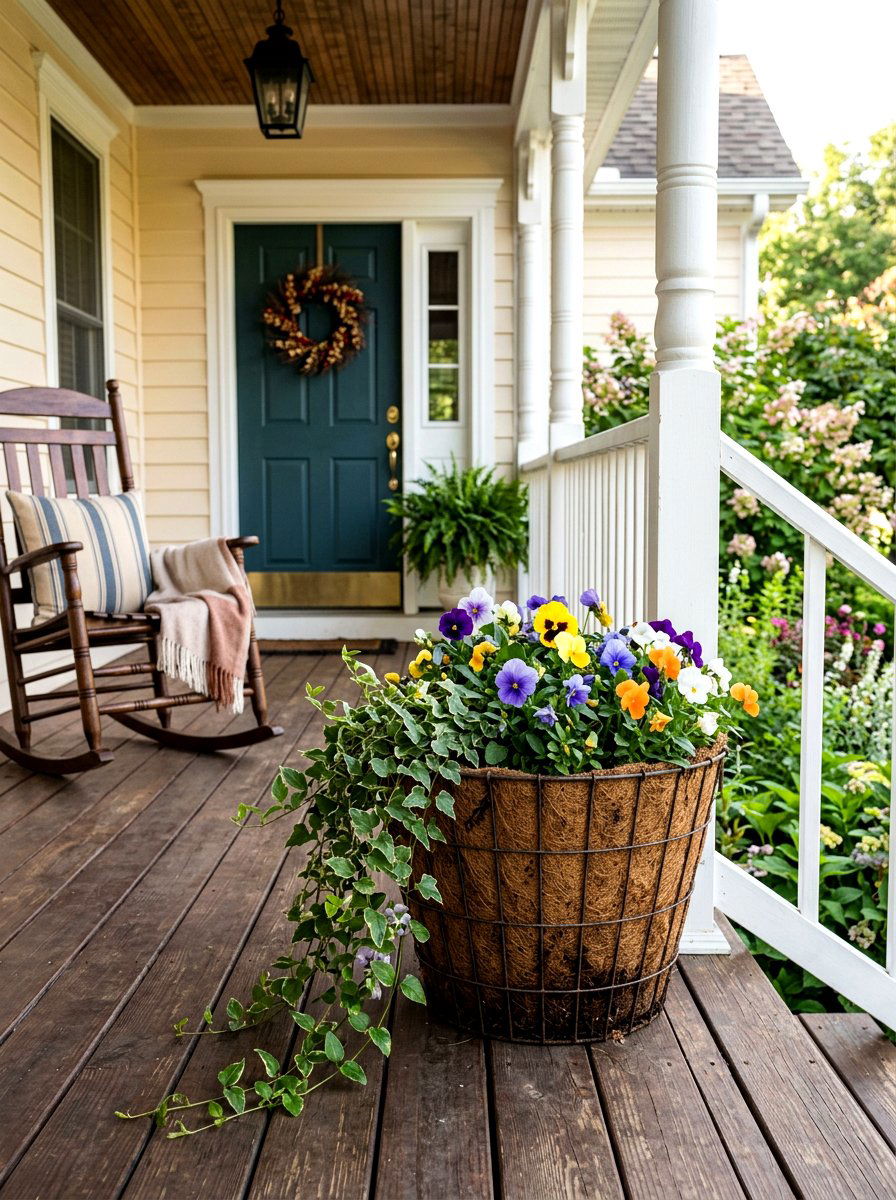 Wire Basket Outdoor Planter - 25 Spring Wire Basket Decor Ideas