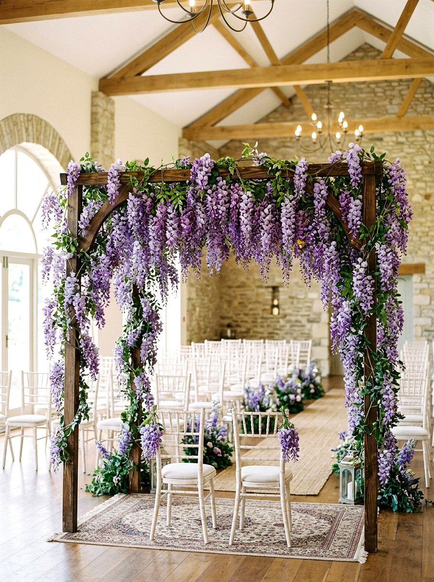 Wisteria Event Backdrop - 25 Spring Wisteria Ideas