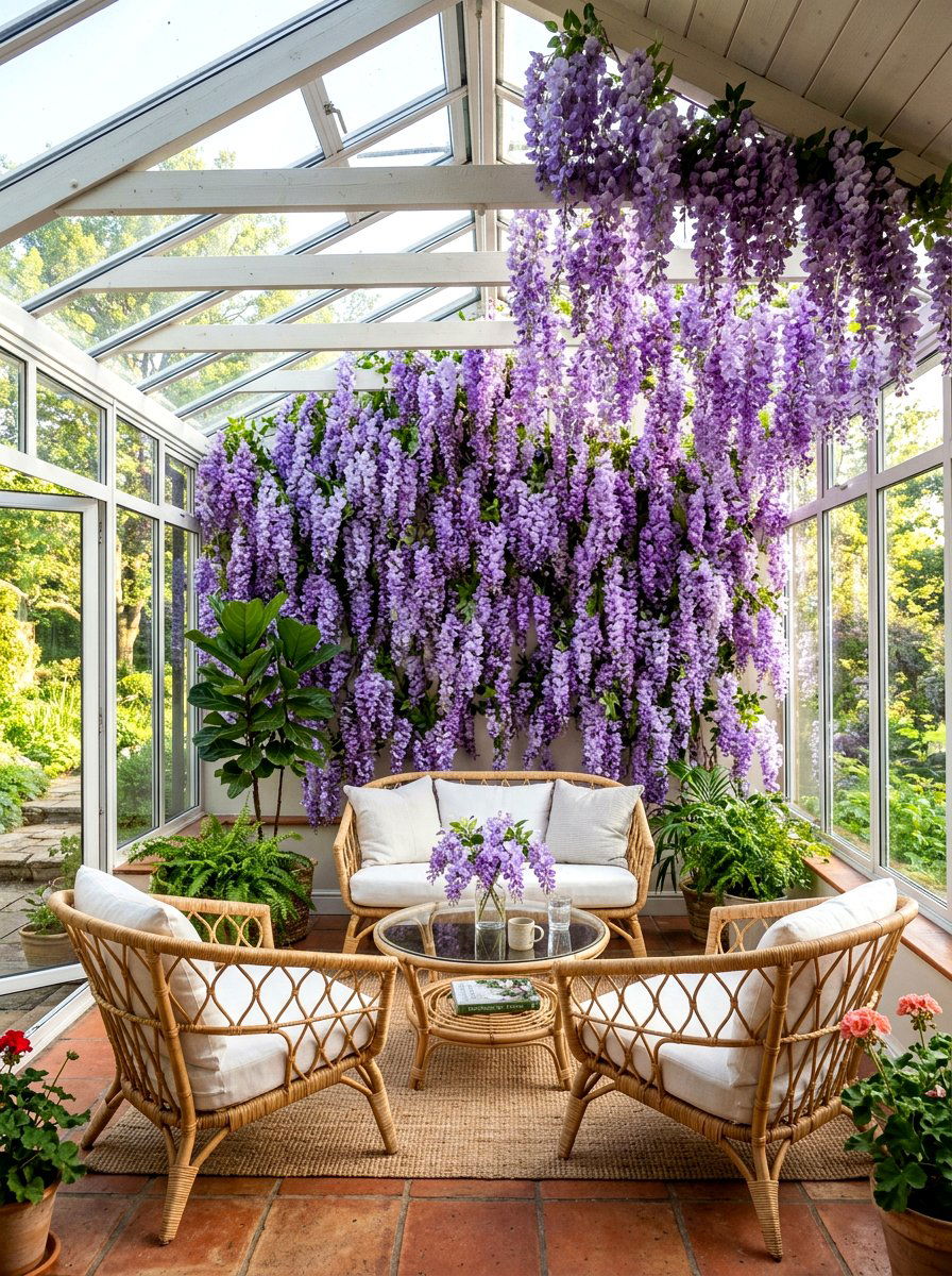 Wisteria Flower Wall - 25 Spring Flower Wall Ideas