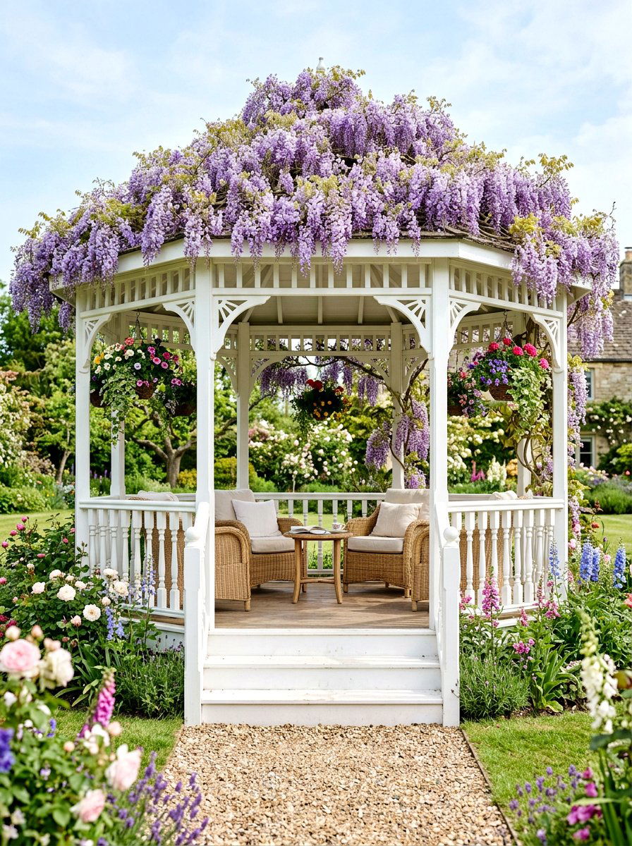 Wisteria Gazebo Roof - 25 Spring Wisteria Ideas