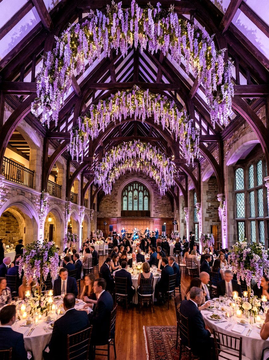 Wisteria Hanging Installation - 25 Spring Wedding Garland Ideas