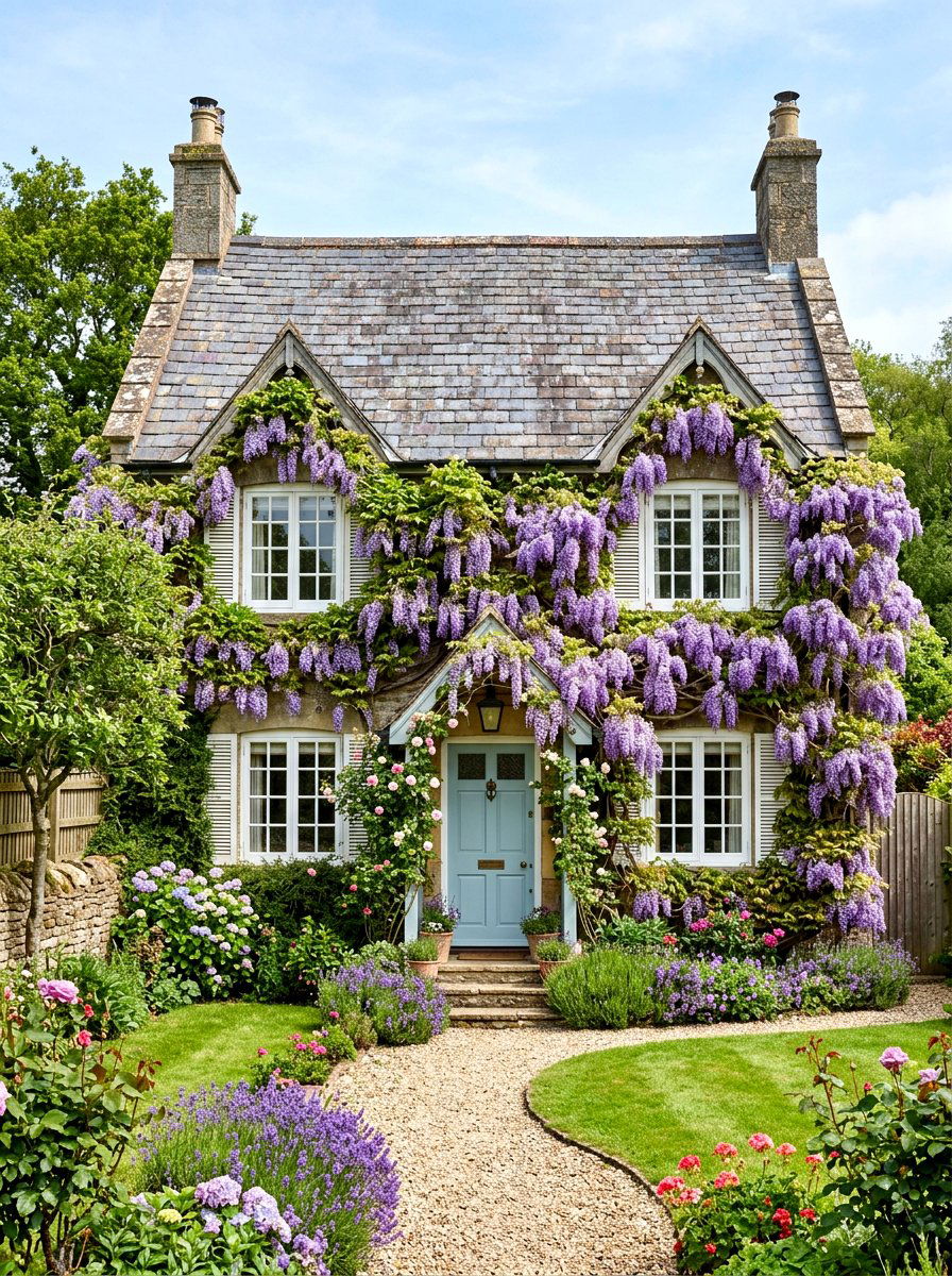 Wisteria Home Exterior - 25 Spring Wisteria Ideas