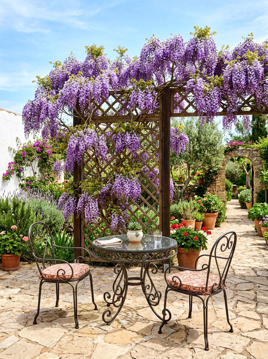 Wisteria Lattice Patio Screen - 25 Spring Lattice Wall Decor Ideas