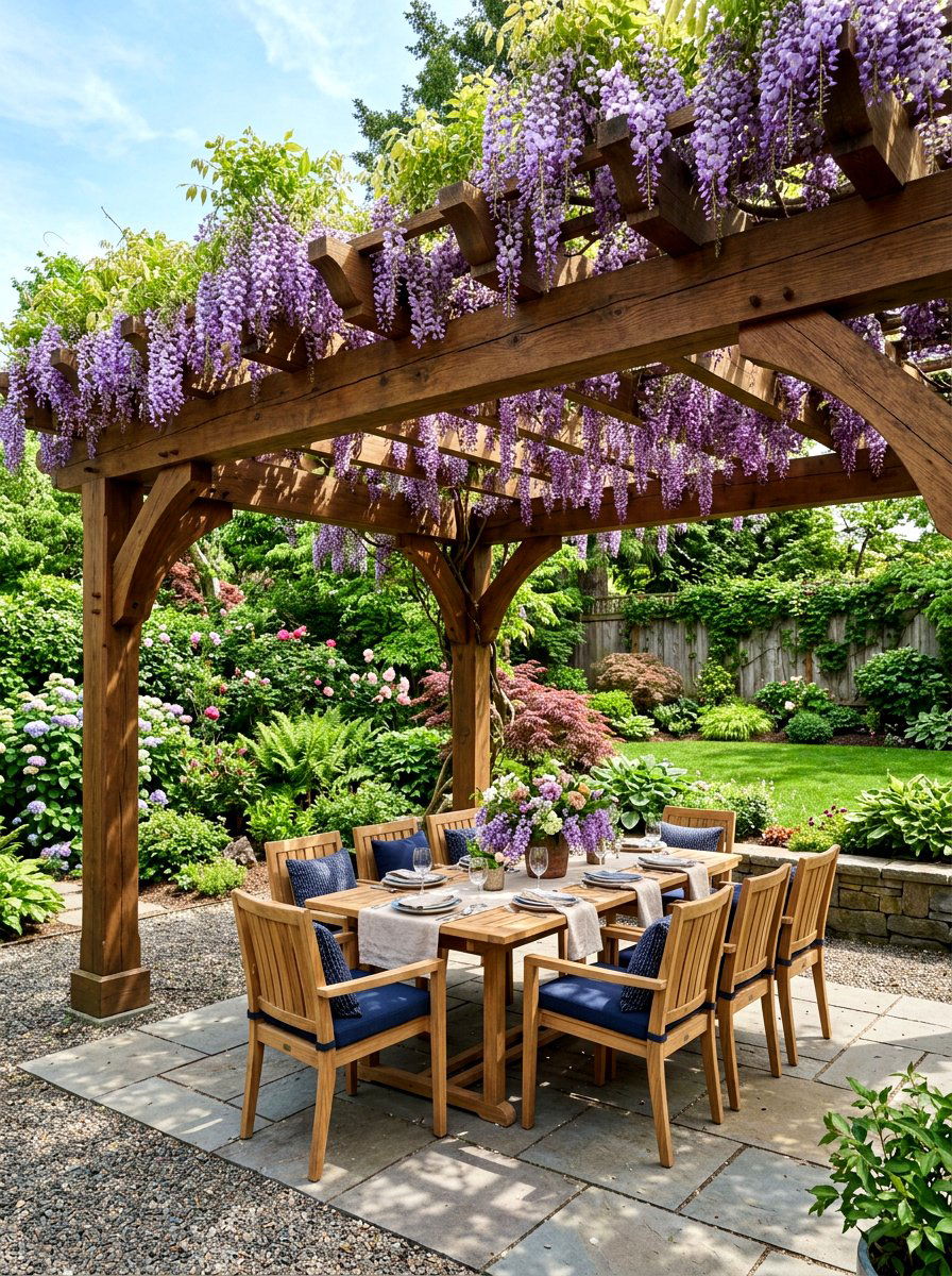 Wisteria Pergola - 25 Spring Wisteria Ideas
