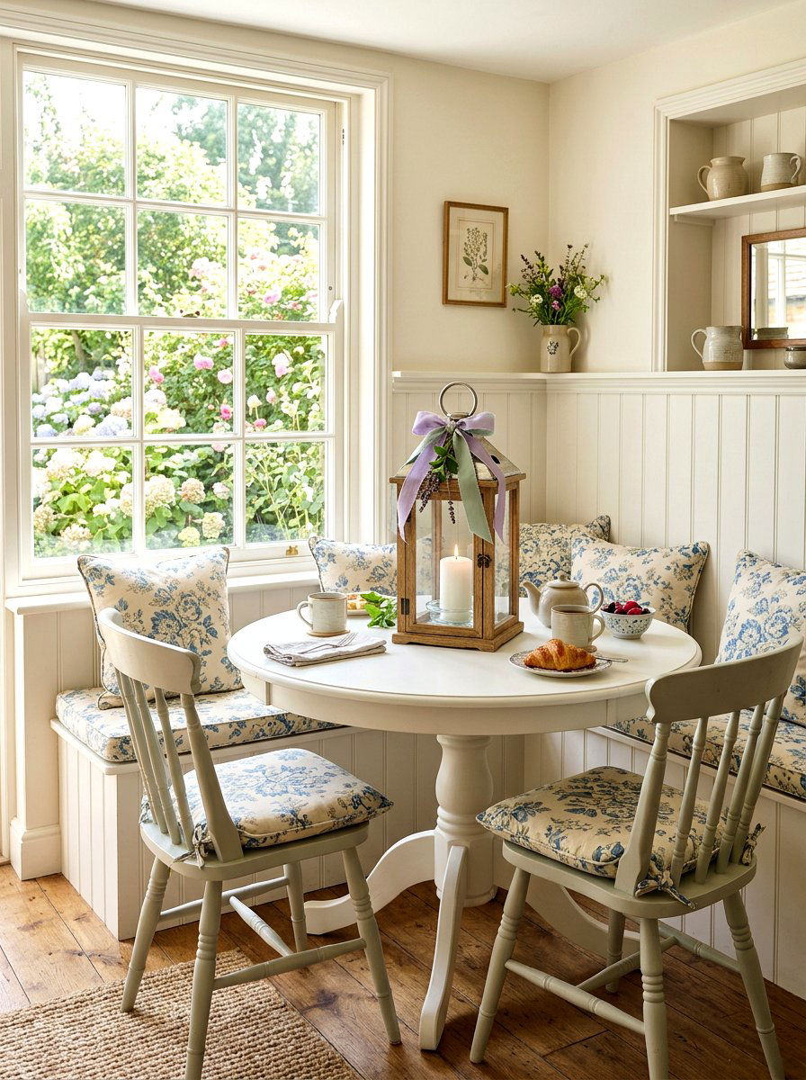 Wood Lantern With Pastel Ribbons - 25 Spring Lantern Centerpiece Ideas