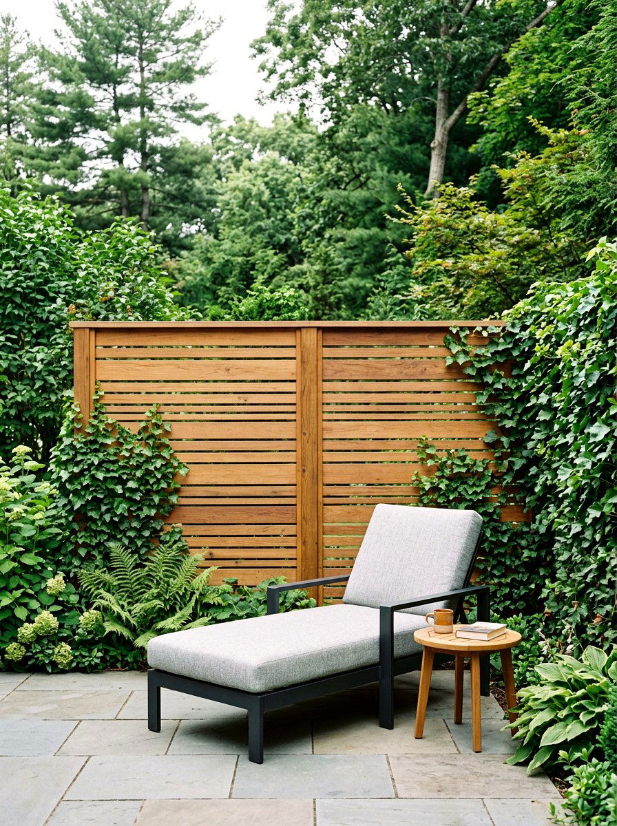 Wood Privacy Screen - 25 Spring Backyard Decor Ideas