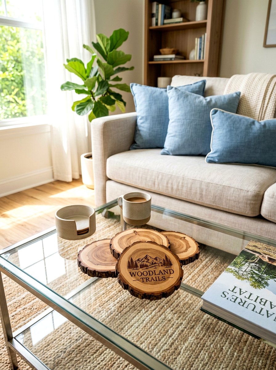 Wood Slice Coaster - 25 Spring DIY Decor Ideas