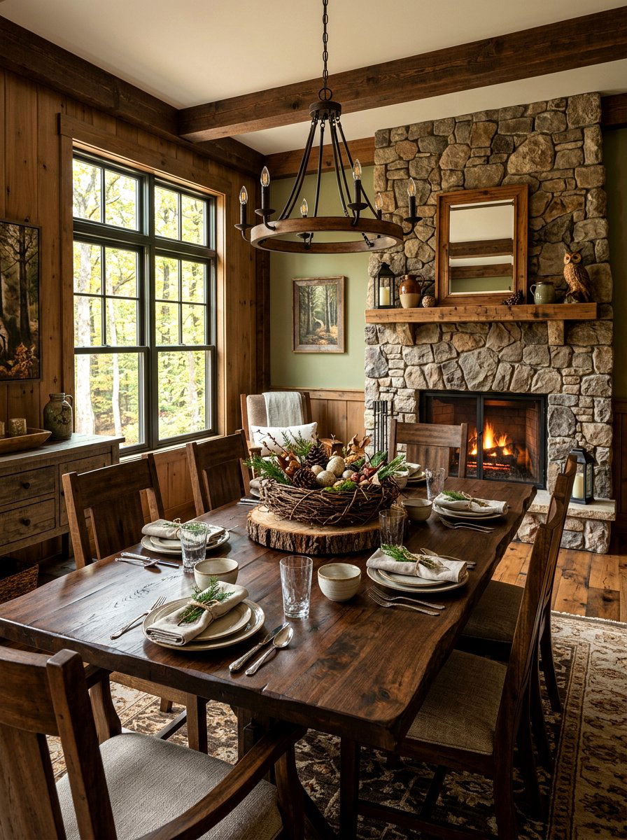 Wood Slice Nest Centerpiece - 25 Spring Bird Nest Centerpiece Ideas