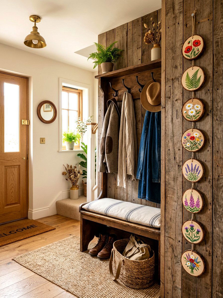 Wood Slice Painting - 25 Spring DIY Wall Art Ideas