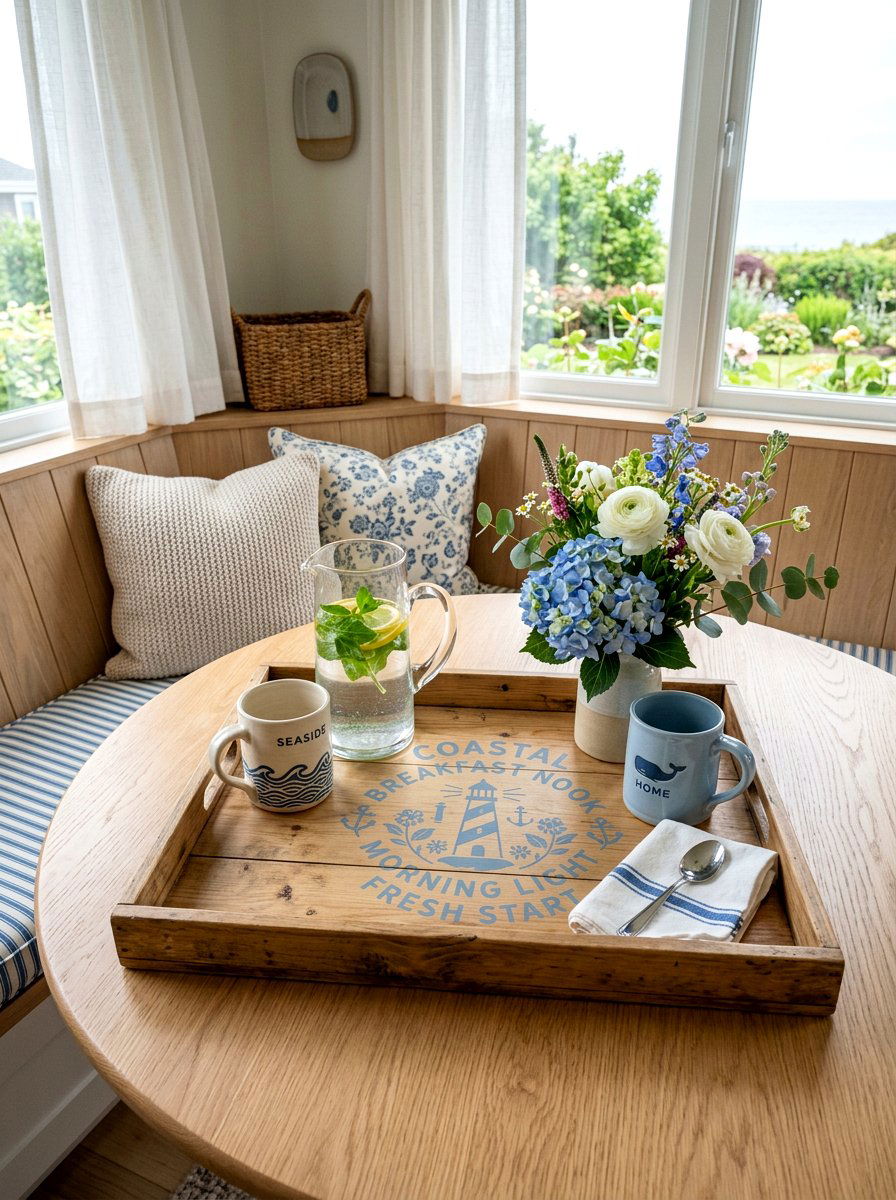 Wood Tray Stencil - 25 Spring Stencil Decor Ideas