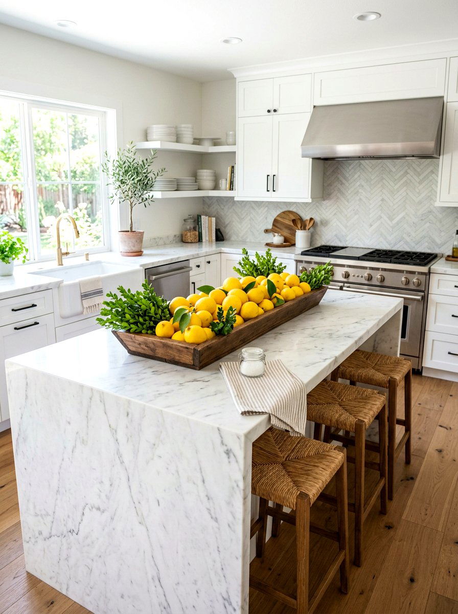 Wood Tray With Lemon Accents - 25 Spring Serving Tray Ideas