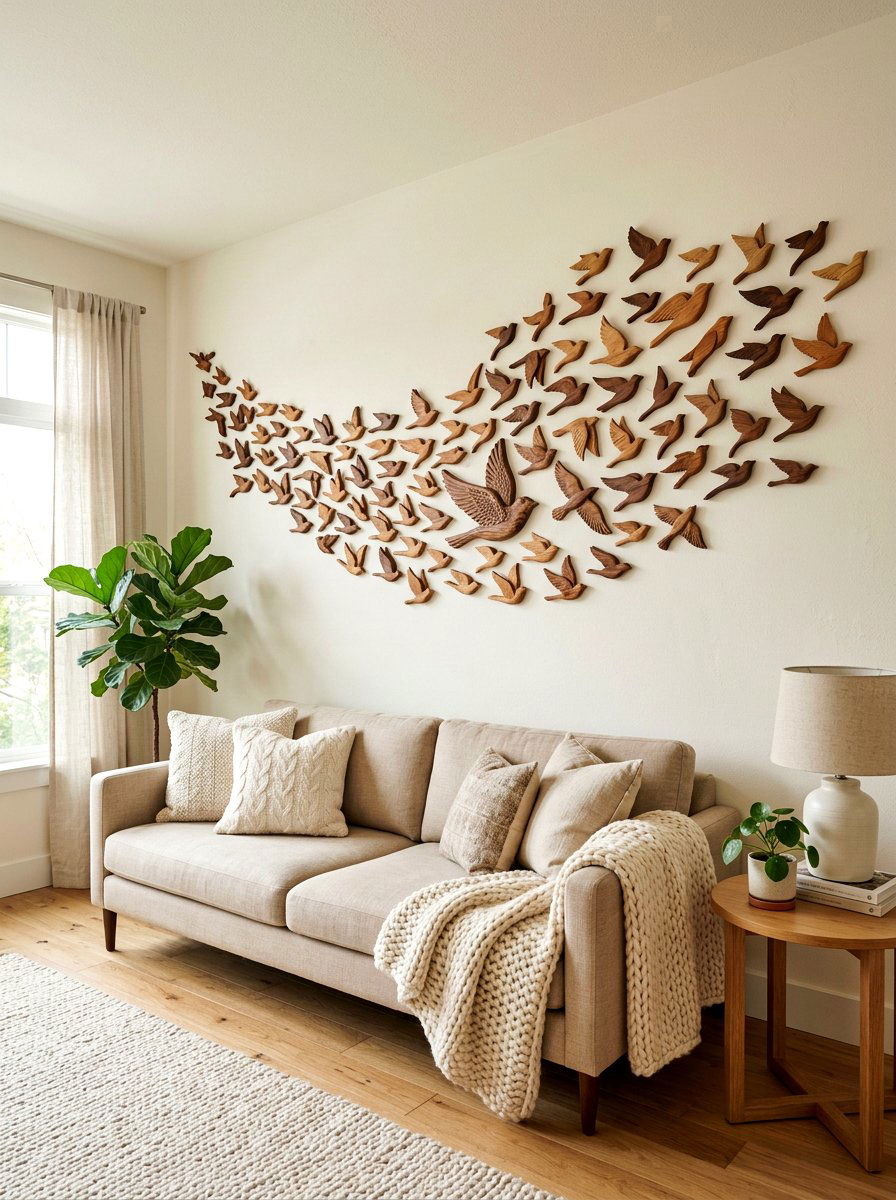 Wooden Bird Wall Art - 25 Spring Wooden Bird Ideas
