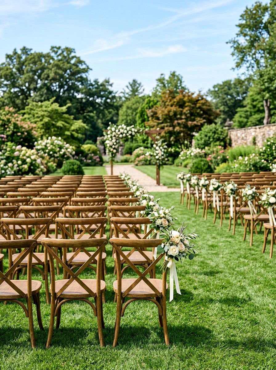 Wooden Ceremony Chair - 25 Spring Outdoor Wedding Decor Ideas