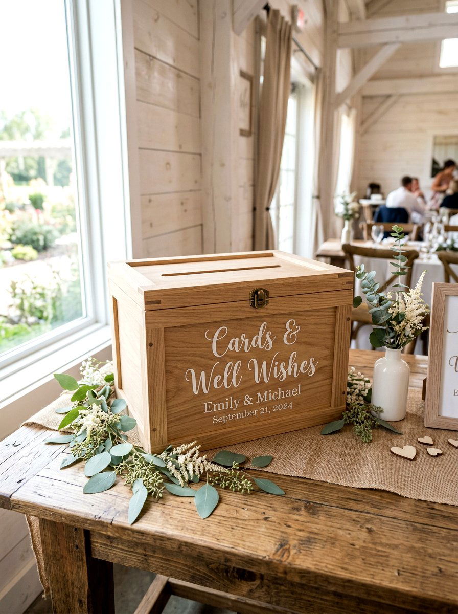 Wooden Crate Card Box - 25 Spring Wedding Card Box Ideas